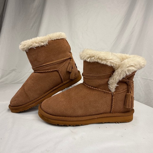 LAMO Thalia Cozycore Faux Fur Lined Suede Ankle Boots Winter Y2K Womens Size 8 - Picture 7 of 10